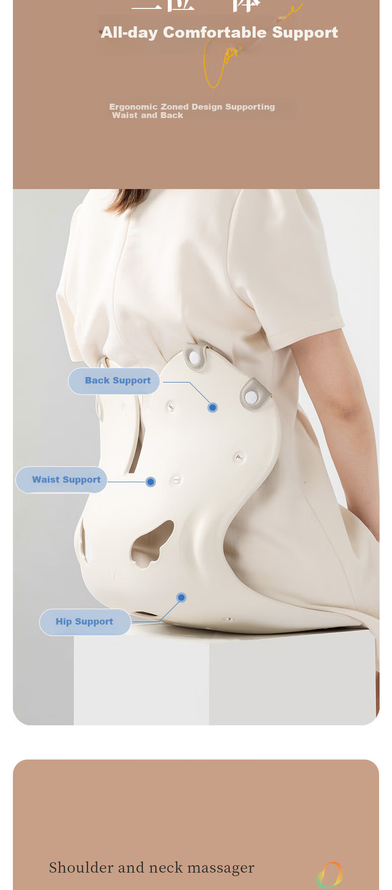 Aimoshi Cloud Detachable Lumbar Support Seat Cushion AMS-KY001H 4