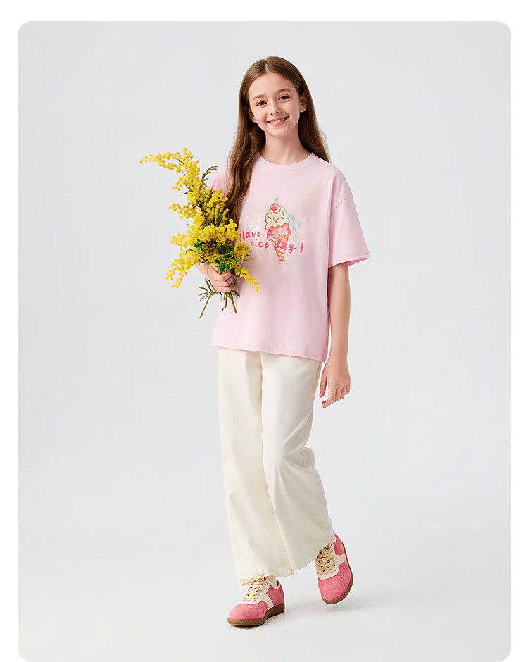 BALABALA 【balaOne】 Quick-Dry Short Sleeve T-Shirt Boys Girls Big Kids 2026 Summer Trend 208226117201 13