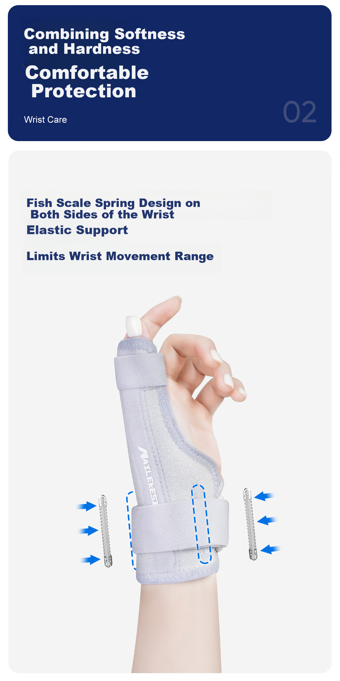 NAILEKESI N Tendonitis Wrist Brace Sprain Wrist Strain Finger Fracture Wrist Joint Support Medical TFCC Brace 4