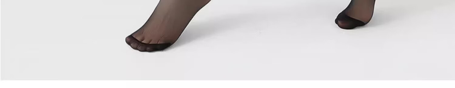 Langsha Open Crotch Stockings Women Sexy Black Silk Summer Ultra-thin Anti-run Temptation Pantyhose 7