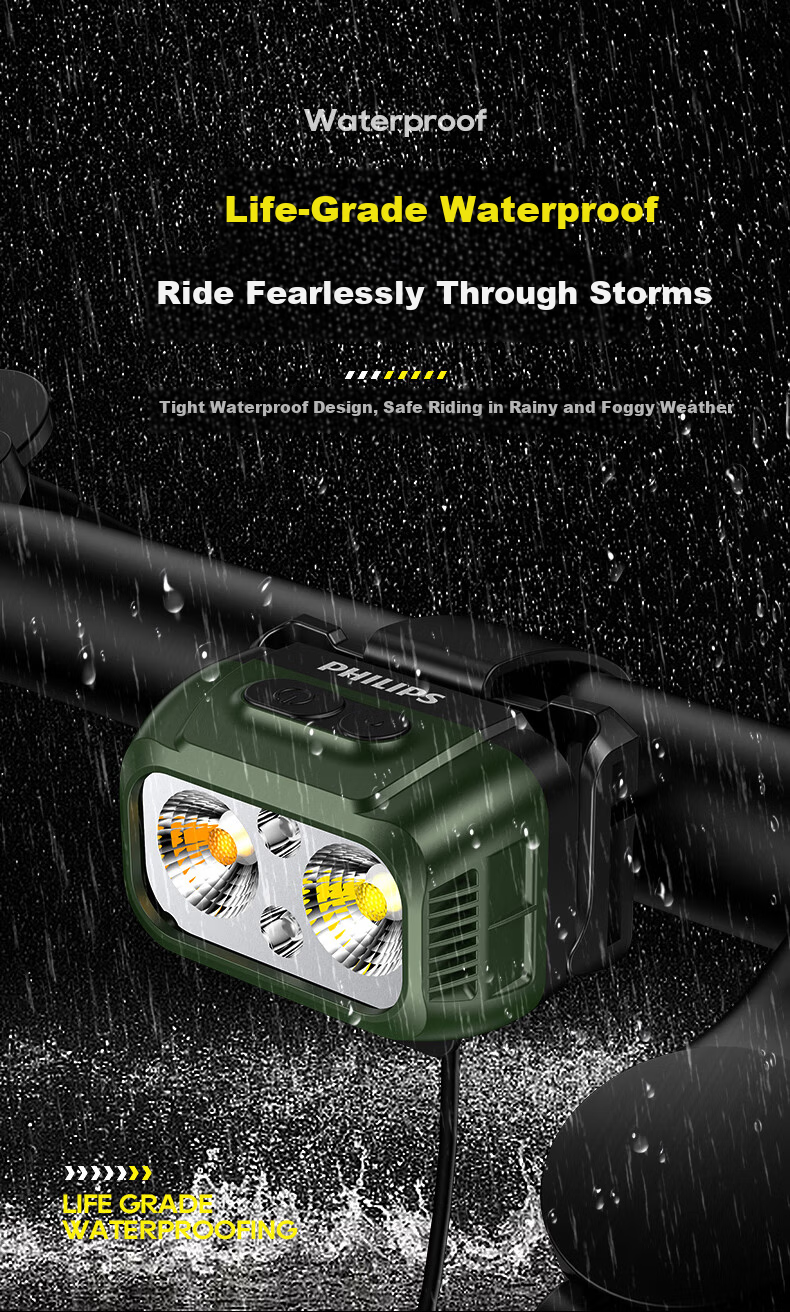 PHILIPS Bicycle Front Light Night Riding Lamp Mountain Road Bike Kids Riding Strong Flashlight Accessory SFL1341RHG 5