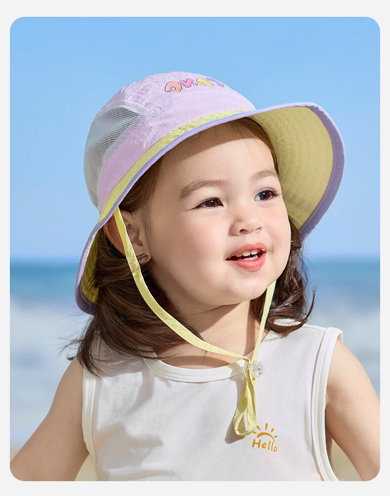 Niduoxiong Children's Sun Protection Hat, UV-Resistant Baby Sun Visor, Water-Repellent Summer Breathable Mesh Fisherman Hat for Boys And Girls 23