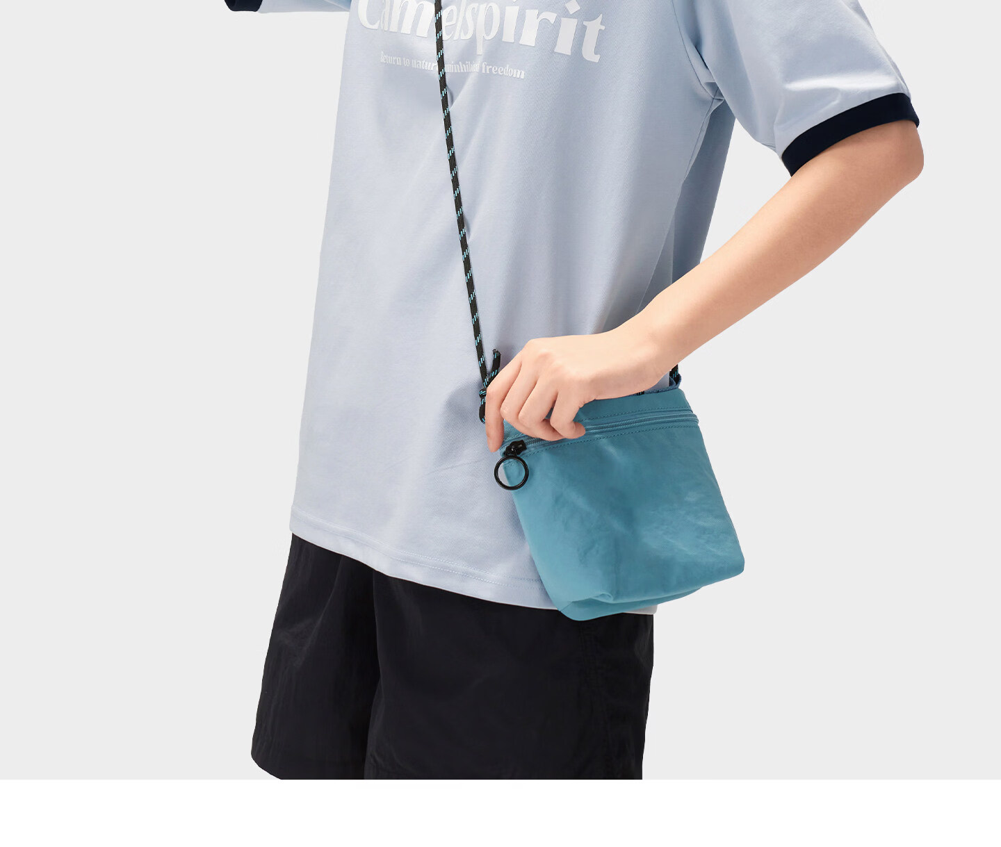 CAMEL [Three-Proof] Camel Outdoor Casual T-Shirt Unisex 26 Spring Summer Breathable Cotton T-Shirt Oil-Resistant Water-Repellent Shirt 23