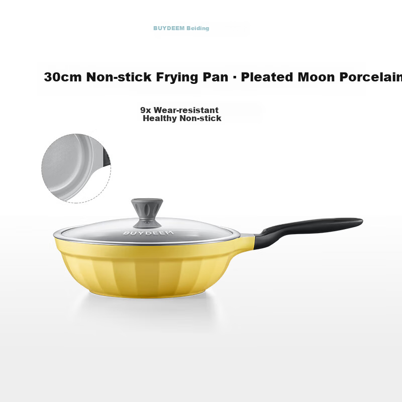 Buydeem Non-Stick Frying Pan 30cm Island Blue Compatible with Induction and Gas Stoves