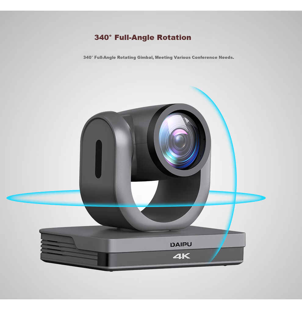 DAIPU 4K Ultra HD 12x Video Conference Kit DP-G100 Conference Solution Camera Wireless Wired Bluetooth Pickup Omnidirectional Conference Microphone 4