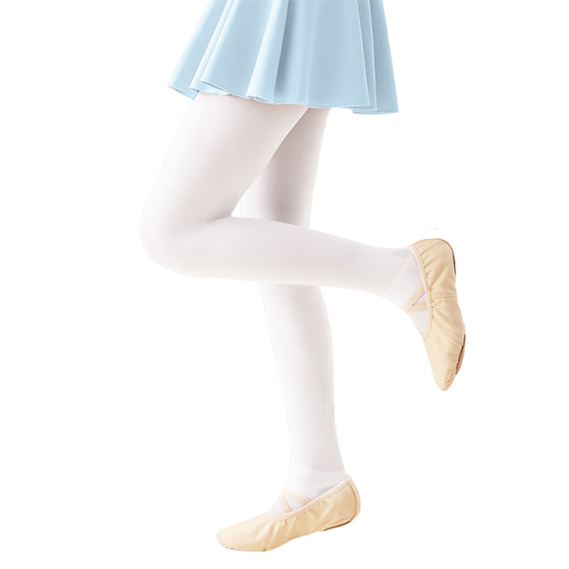 Xueqiman Girls' Dance Socks Summer Thin White Tights Ballet Practice Children's Pantyhose