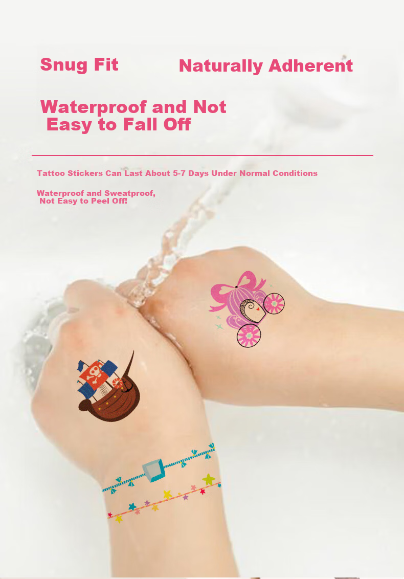 SAALIN Children's Cartoon Nail Stickers Nail Polish Set Waterproof Safe Peelable Princess Girl Toy Gift 8