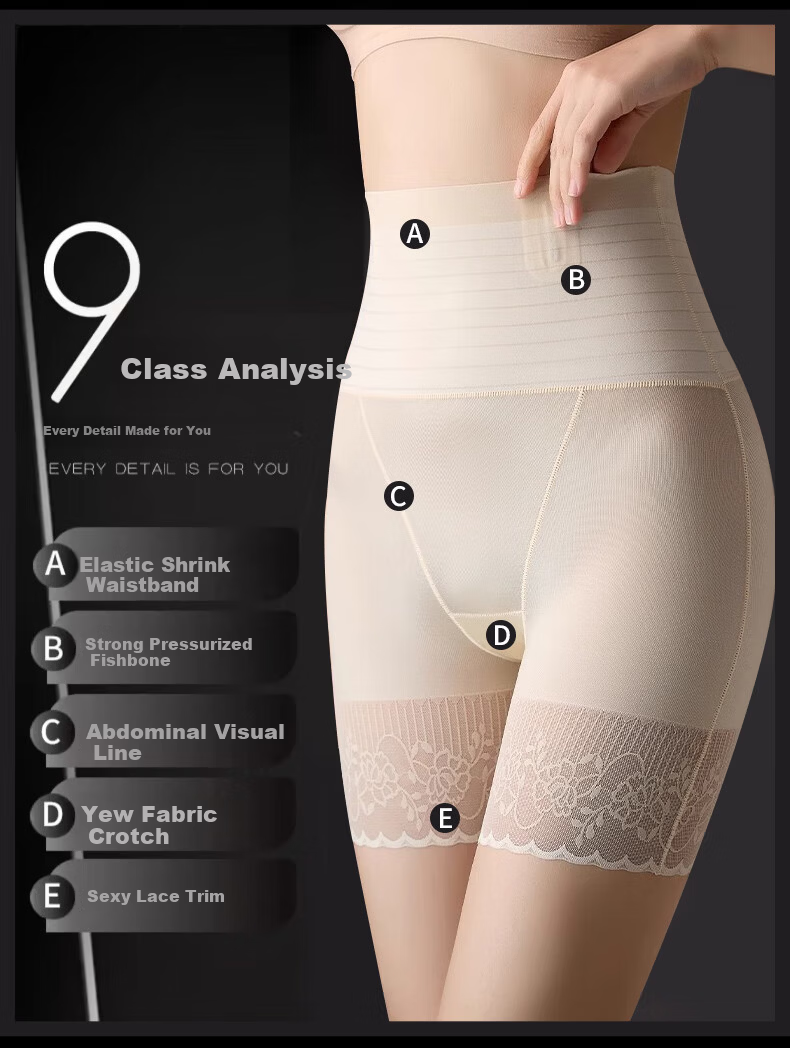 LangSha High Waist Tummy Control Postpartum Hip Lift Antibacterial Shaping Panties 4