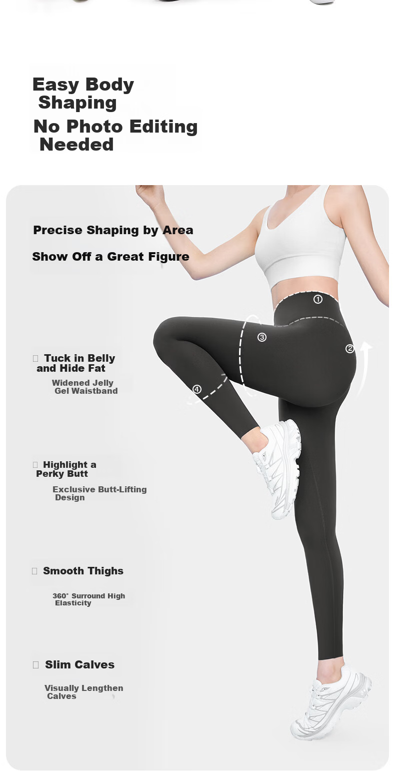 Ono Kazuko Women's Sharkskin Pants Thin Breathable 2025 New Spring Summer Yoga Pants Waist Slimming Hip Lifting Cooling Leggings 4