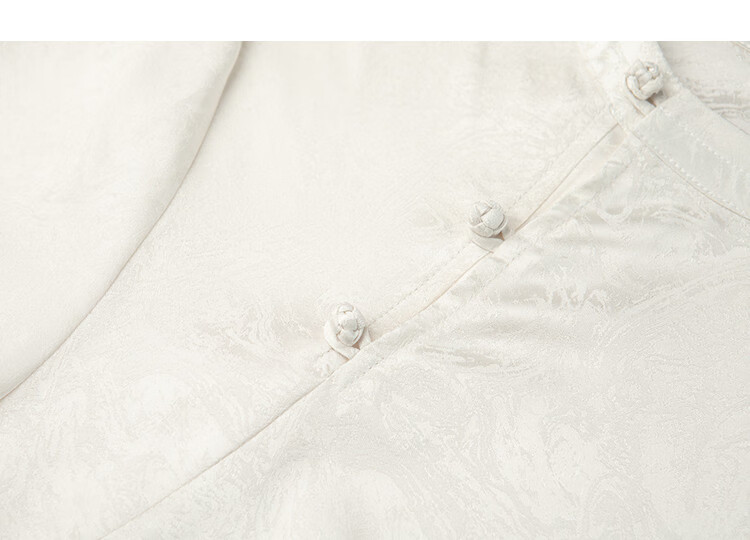 Demana Oriental Elegance Summer National Style New Chinese Satin Jacquard Frog Button Loose Slim Shirt for Women High-End Feel 6