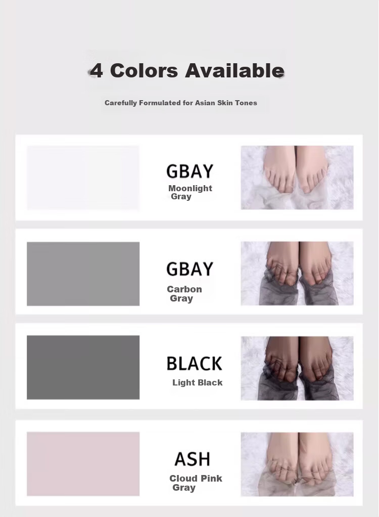Xueqiman 0D Gray Ultra-Thin Airy Sheer Sexy Black Pantyhose with T-Crotch Slimming Anti-Snag Nude-Look Tights for Spring 7