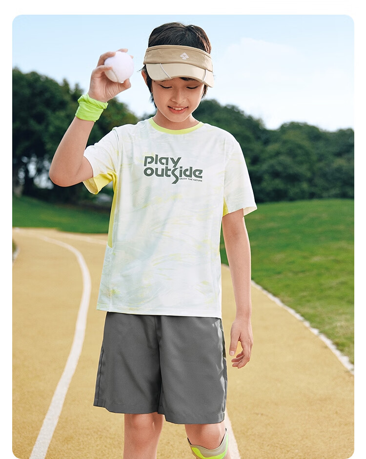 Balabala Boys Short Sleeve Set Children's Mid-to-Large Kids Two-Piece 2026 Spring Summer Quick-Dry Cooling Colorblock 21