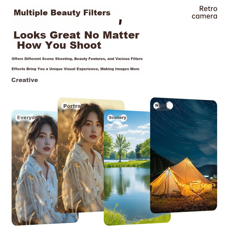 Black Cat Diary DK14 Digital Camera Y01 Instant Camera CCD Handheld Portable Photography Recorder HD Beauty Selfie Anti-Shake Vlog Student Kids Pink 14