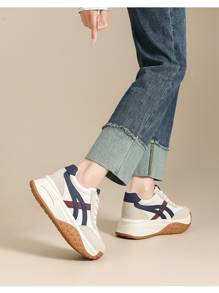 ZHR ZEZ Thick Sole 7cm Height Increasing Dad Sneakers Women 2026 New Versatile Sports Shoes KS262 Light Blue Size 38 15