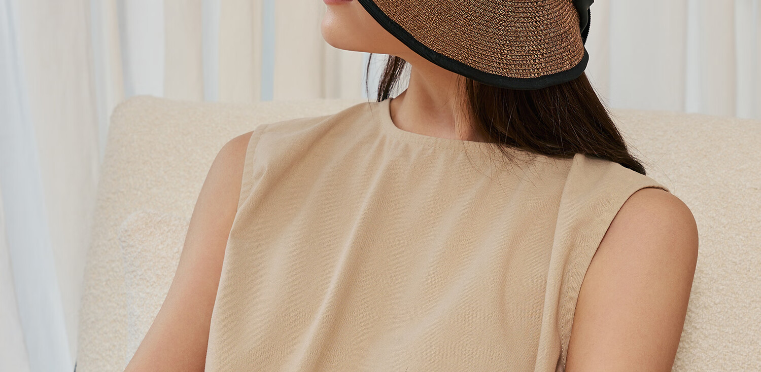Siggi Women's Summer Sun Hat Straw Hat Wide Brim Foldable UV Protection Face Slimming Versatile Travel Sun Hat 45