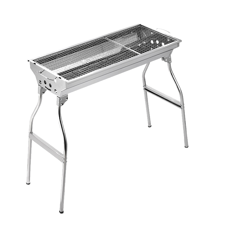 BeiJiLang Outdoor BBQ Grill Thickened Large Portable Foldable Skewers Barbecue Grill for Camping Picnic Home Use