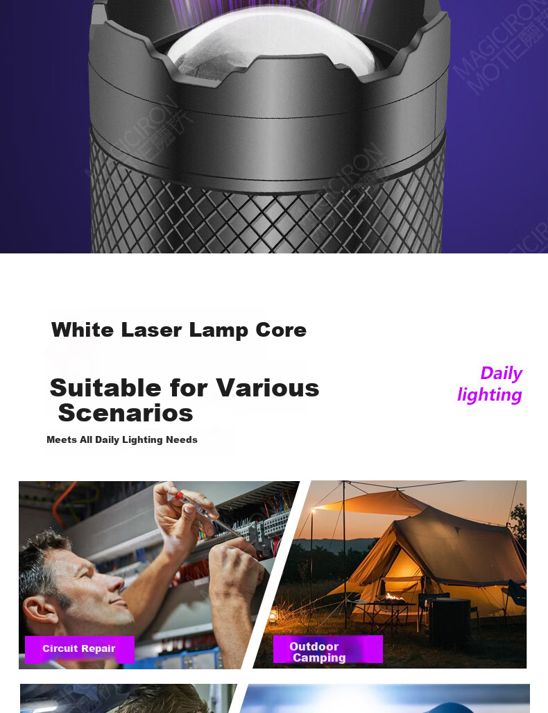 MOTIE Scorpion Flashlight Special UV Light for Scorpion Catching Outdoor Rechargeable High-Power Long-Range Torch 4