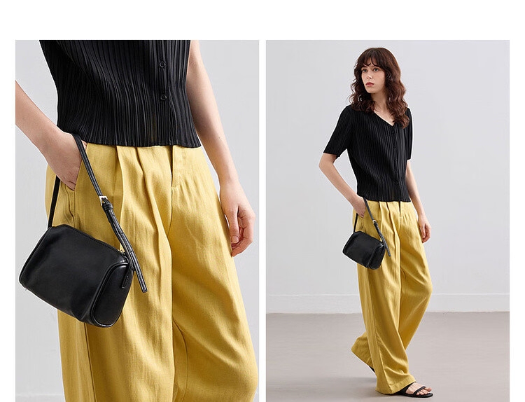 Demana [with Linen Lyocell] Summer Simple Commuter Draped Wide-Leg Pants Loose Slim Fit Versatile Women's Casual Trousers 7