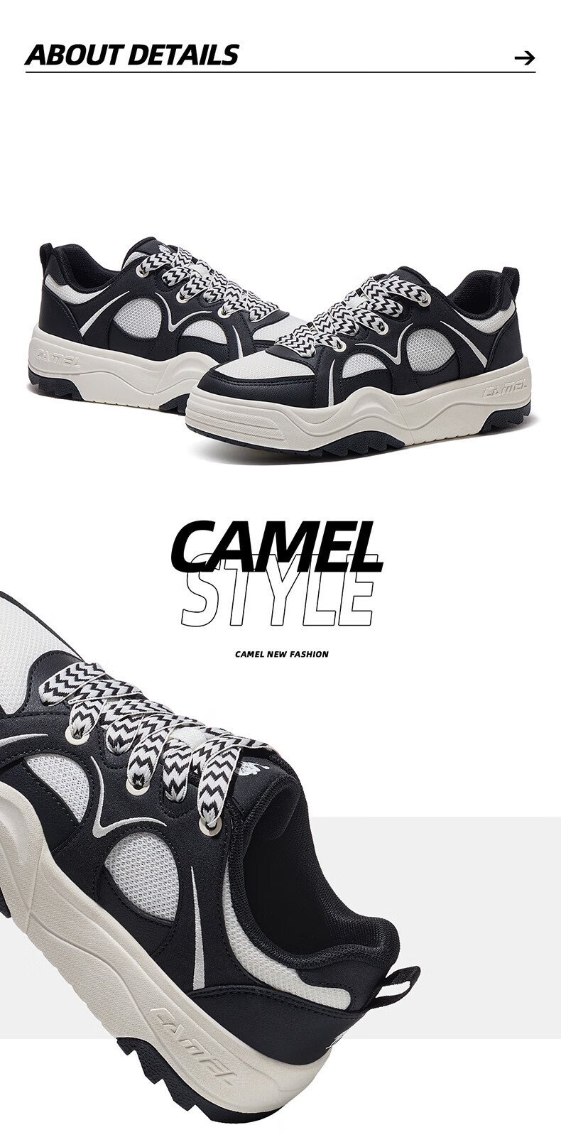 CAMEL Moon White 2nd Generation Casual Low-Top Sneakers Durable Sports Shoes for Women K26BX5L2065 Millet Yellow/Green Size 37 11