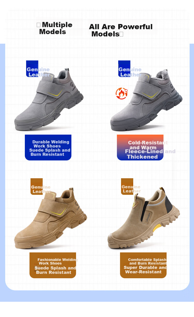 BlueOwl Shield Men's Summer Breathable Labor Safety Shoes Welding Anti-Smash Steel Toe Anti-Puncture Wear-Resistant Worksite Shoes D257-1 Size 45 9