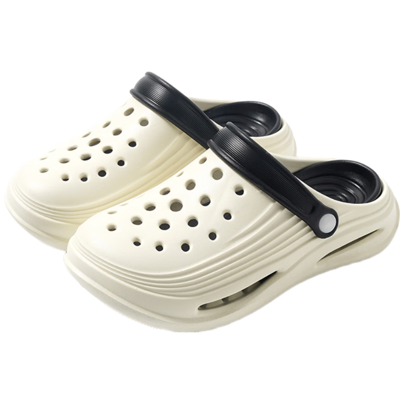 AILAIJIA Quick Wheel Men's Ventilated Sandals Summer Beach Shoes Black Size 44-45