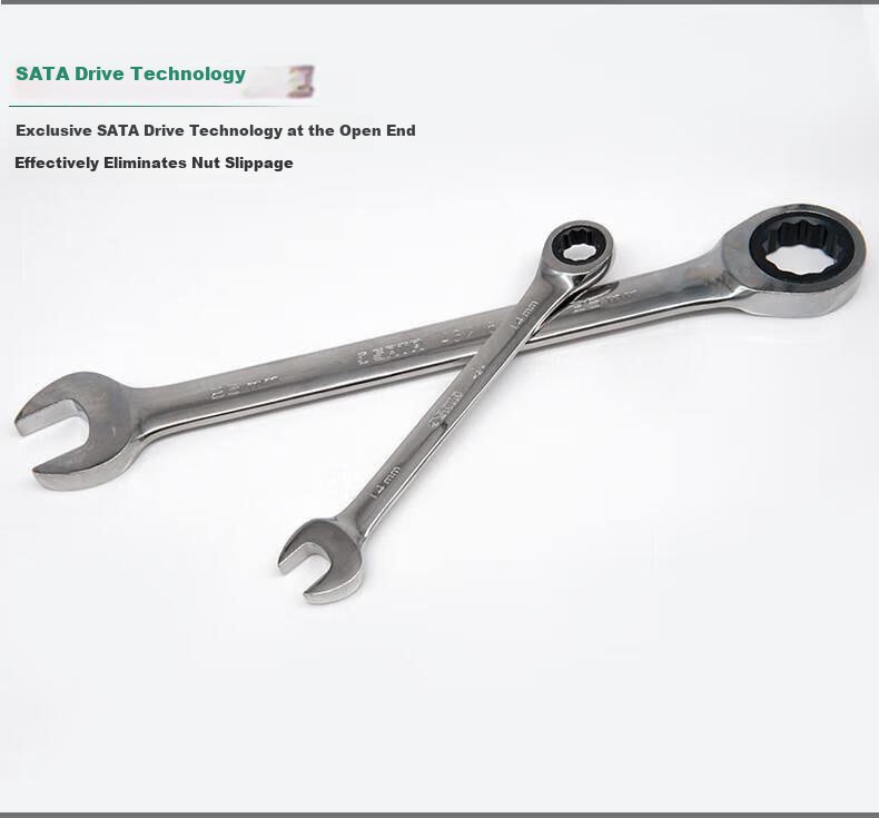 SATA 43226 Fully Polished Dual-Use Quick Wrench 46MM 3