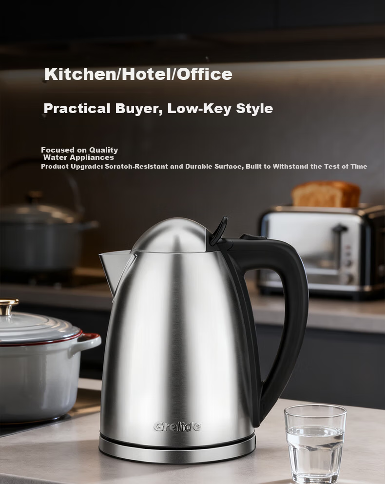 Grelide 4.2L Electric Kettle Large Capacity 304 Stainless Steel 2000W High Power Auto Shut-Off Chinese Red Household Water Boiler Gift for Wedding and Spring Festival 4