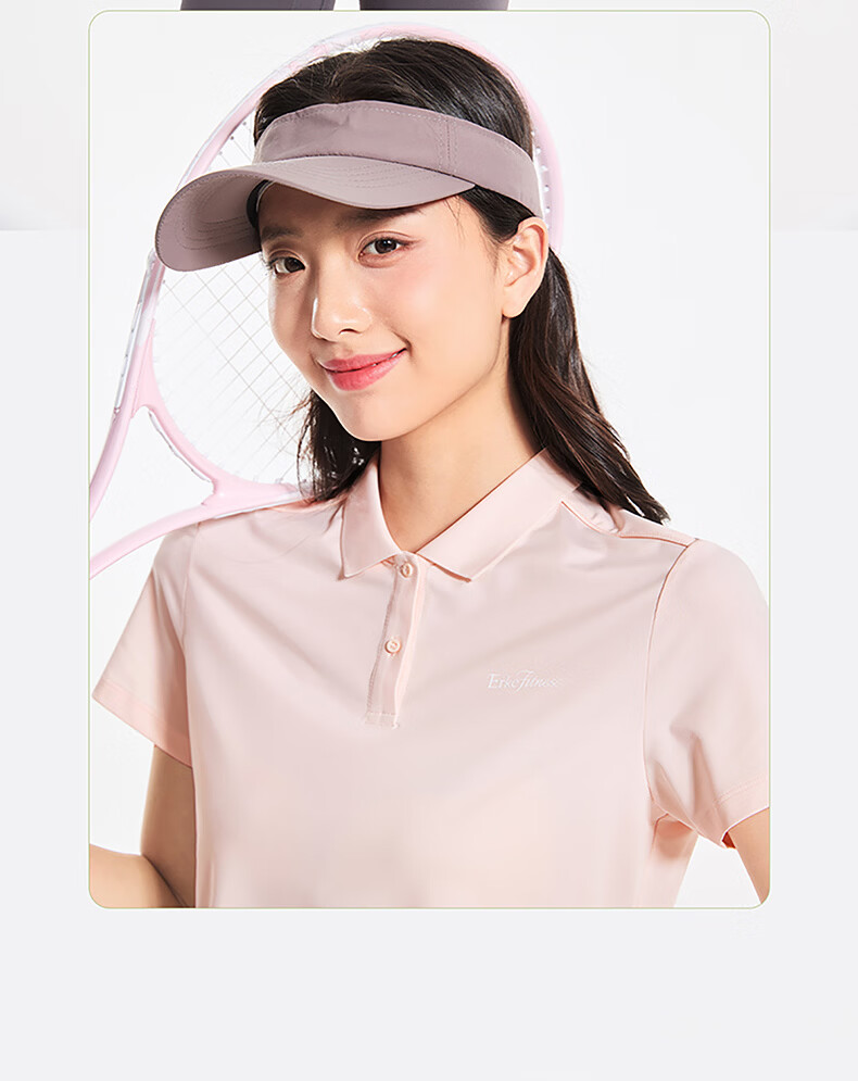 Erke Women's Sports Polo T-Shirt Summer Moisture-Wicking Quick-Dry Short Sleeve Outdoor Sun Protection Casual Business Top 17