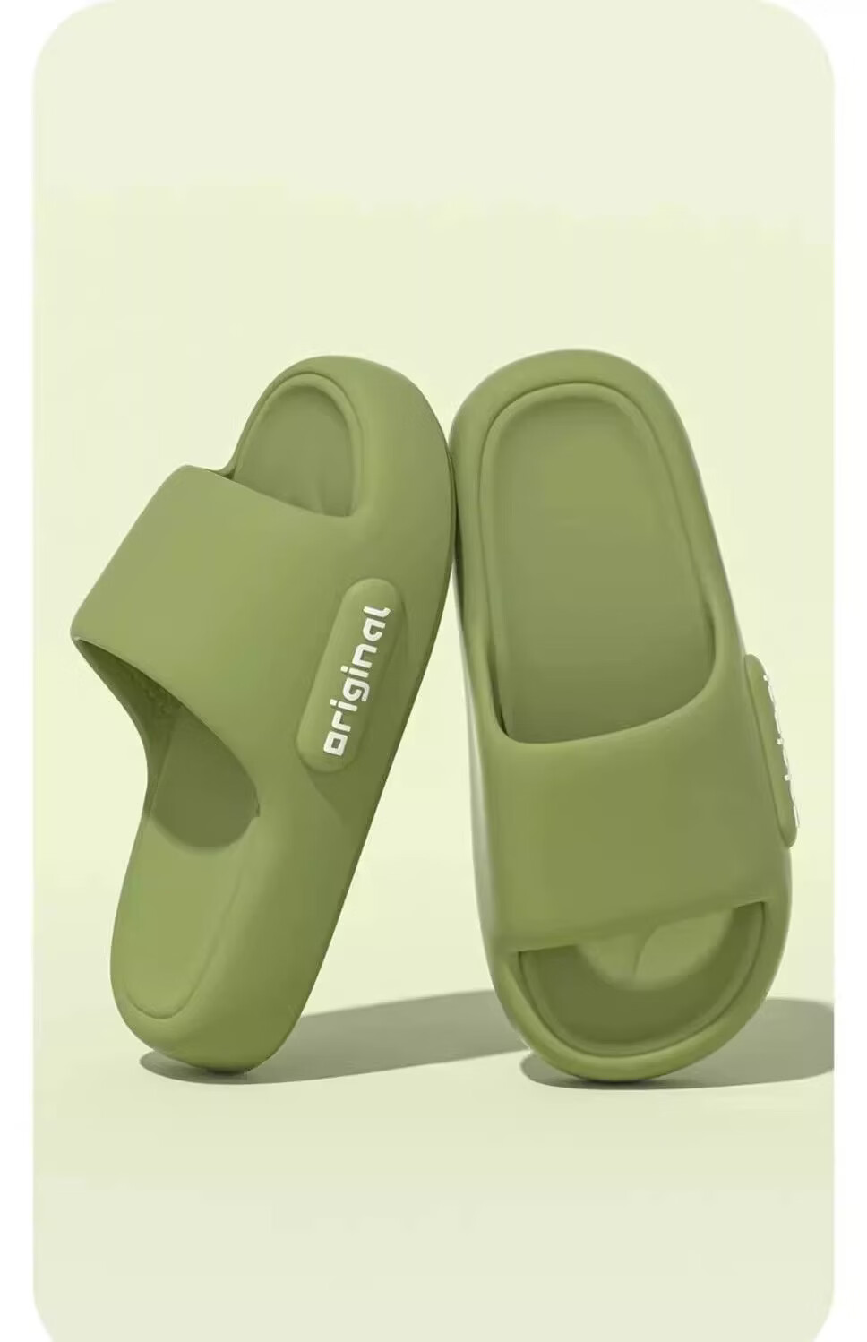 Ganmai Men's Summer Indoor Home Thick Sole Bathroom Non-Slip Slippers Green Size 38-39 21