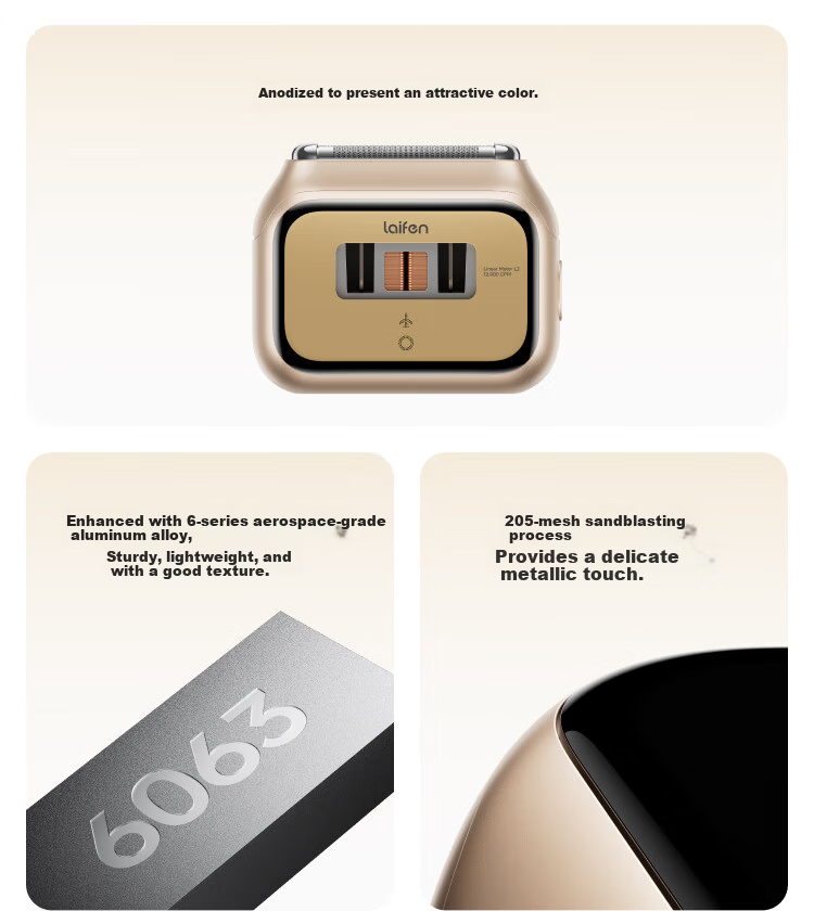 LAIFEN P3 Pro Gold Limited Edition Portable Electric Rotary Shaver Gift for Boyfriend Husband Birthday 13