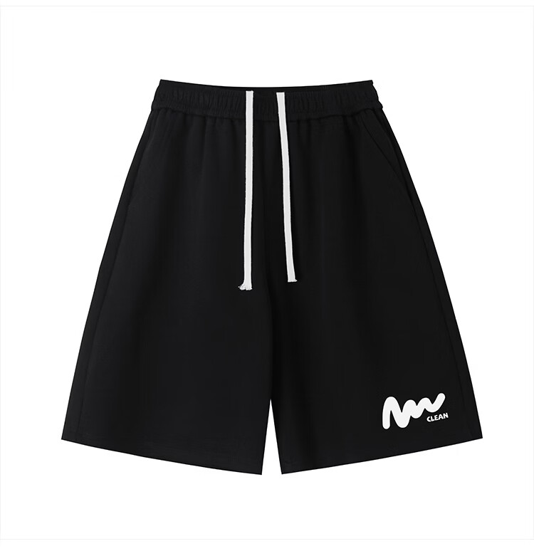 NASA GISS Official Streetwear Summer Shorts Men Trendy Youth Sports Loose Fit Versatile Knee-Length Pants Black 2XL 1