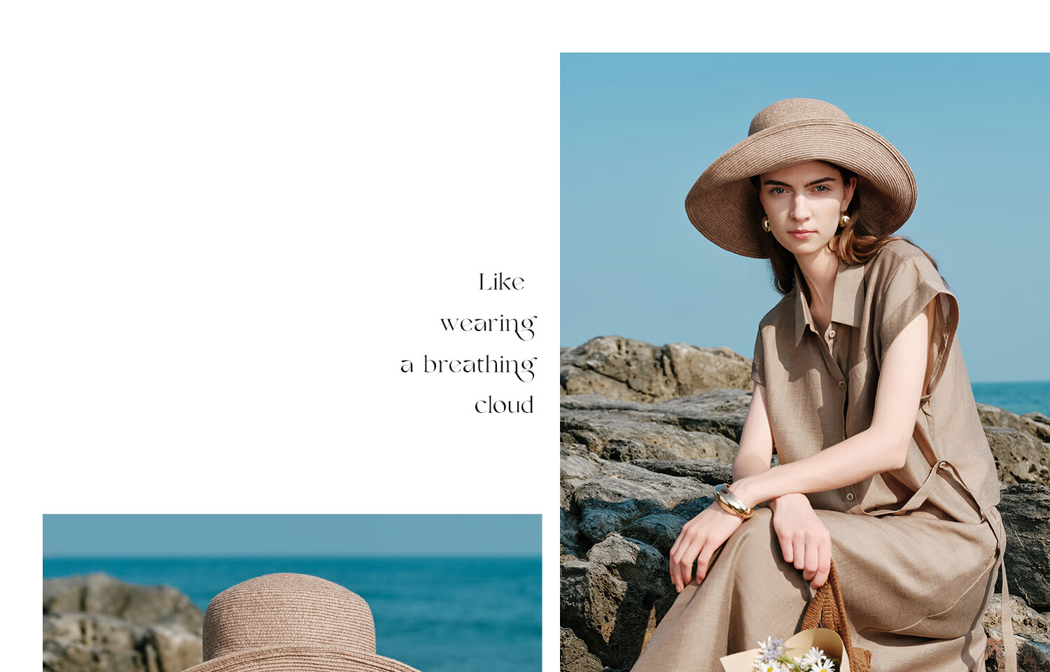 FANCET Women's Sun Hat Spring Summer Cotton Linen Blend Breathable French Style Wide Brim Bucket Hat UV Protection Sunshade Hat for Travel 28