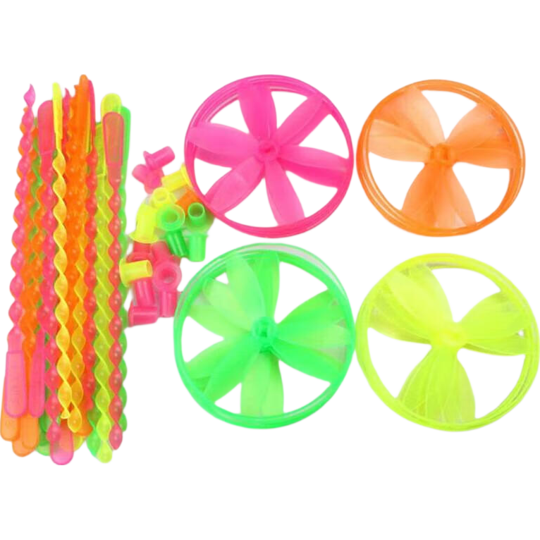 Jiayan Bamboo Dragonfly Children's Outdoor Picnic Game Party Prop Push Flying Fairy Set of 5