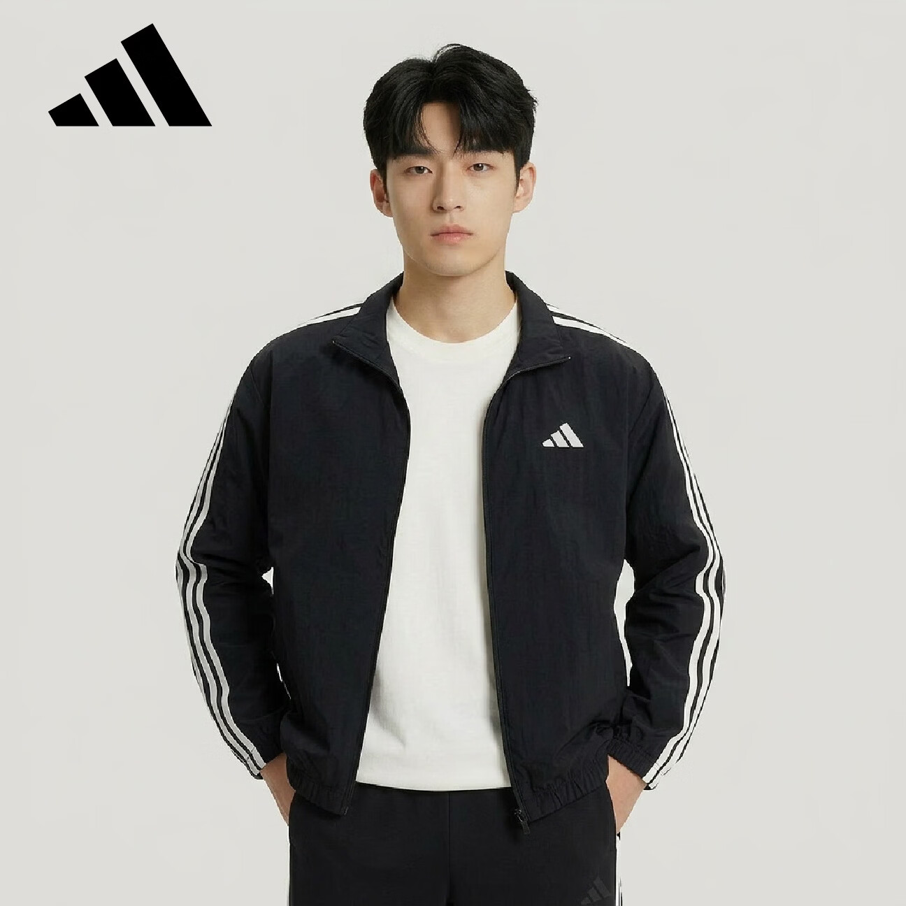 Adidas Sport Style Series Men's ST 3ST TRACKTOP Woven Jacket KR2520 Black XS