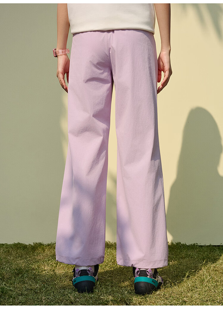 FILA Official Women's Woven Long Pants 2026 Summer New Moisture-Wicking Quick-Dry Sun-Protective Cargo Pants 9