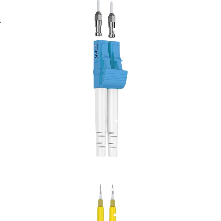 ZHONG TIAN HITECH Telecom-Grade Fiber Optic Patch Cable LC-LC Single-Mode Dual-Core Duplex 2.0 Fiber Optic Cable, 1 Meter, ZT-L101