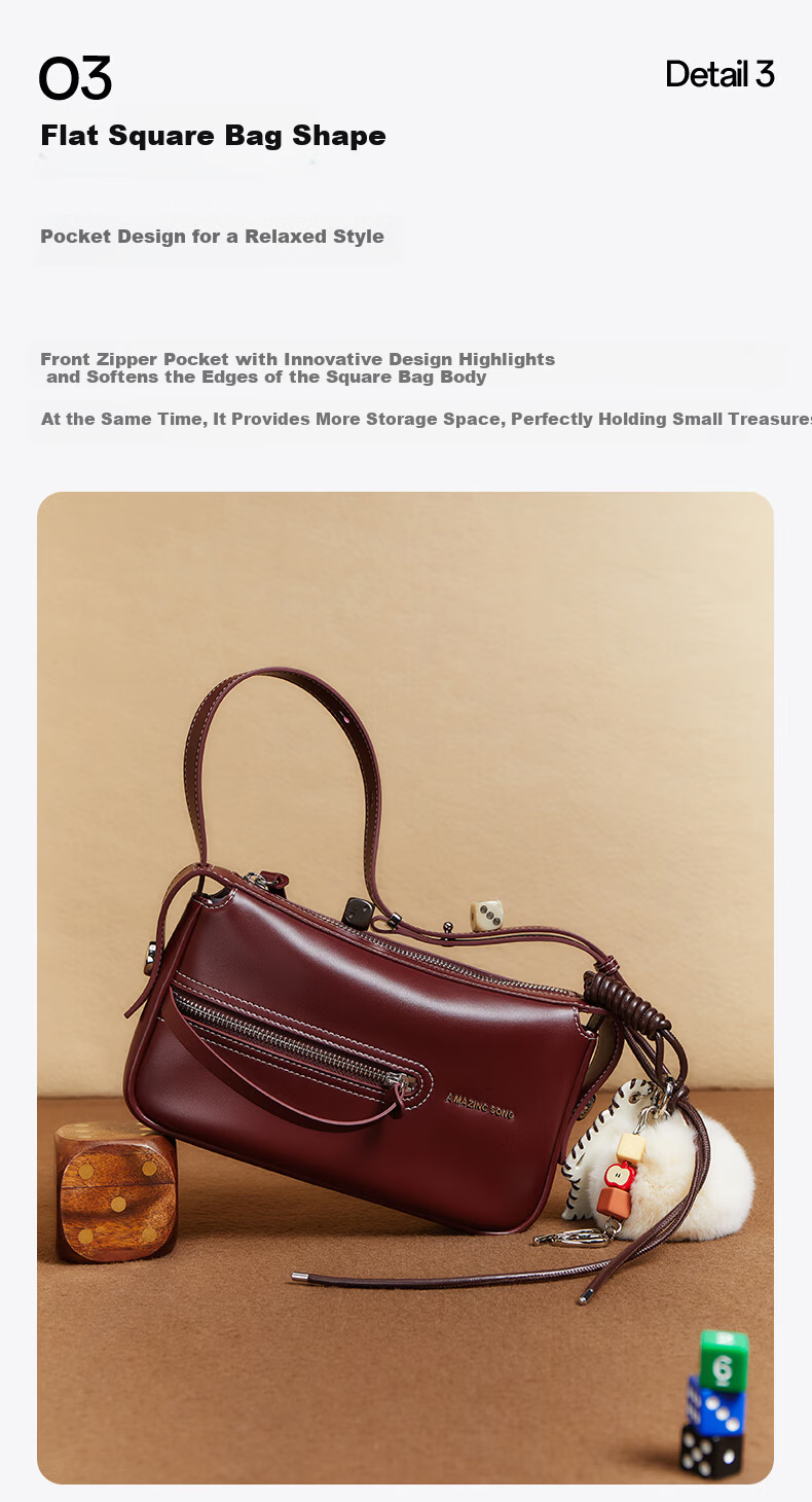 Amazing Song Yisong Women's Bag Birthday Gift Ladies Sweet Wine Mahjong Fashion Shoulder Underarm Crossbody Small Square Bag 6