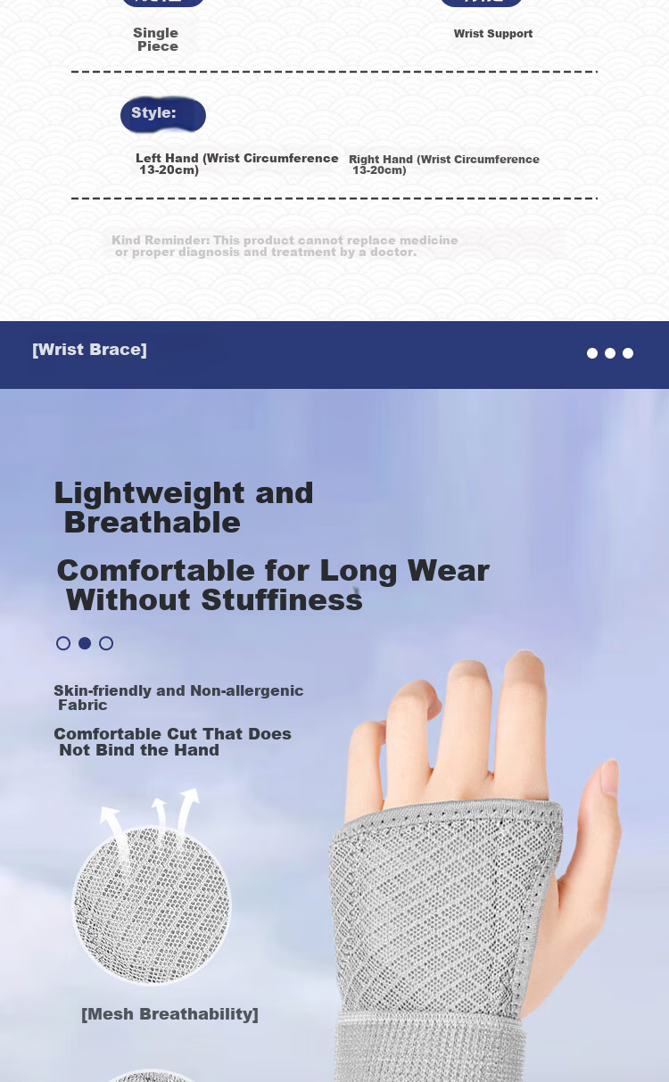 Diple Medical Wrist Joint Immobilizer Brace Wrist Support Wrist Fracture Tendonitis Wristband Sprain Right Wrist 3