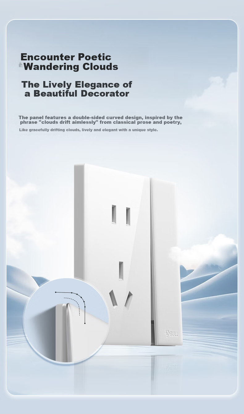 BULL G60 Series Call Switch 86 Type Ultra-Thin Flush Mount Panel G60D121 Glossy White 2