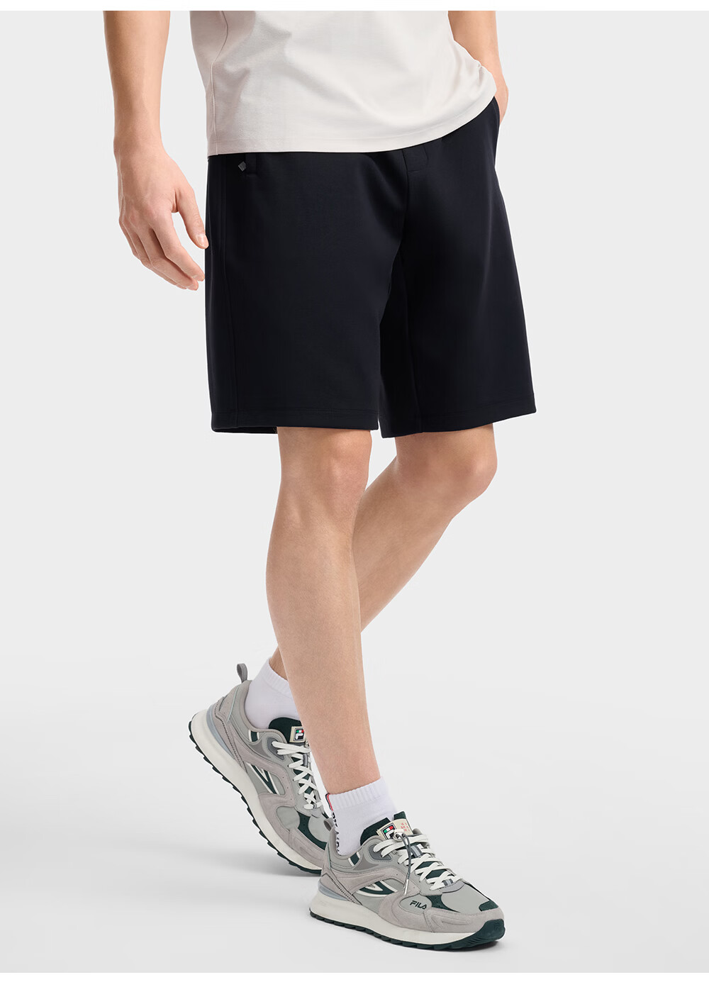 FILA Official Men's Knitted Five-Point Shorts 2026 Summer Tennis Sports Sun Protection Shorts 23