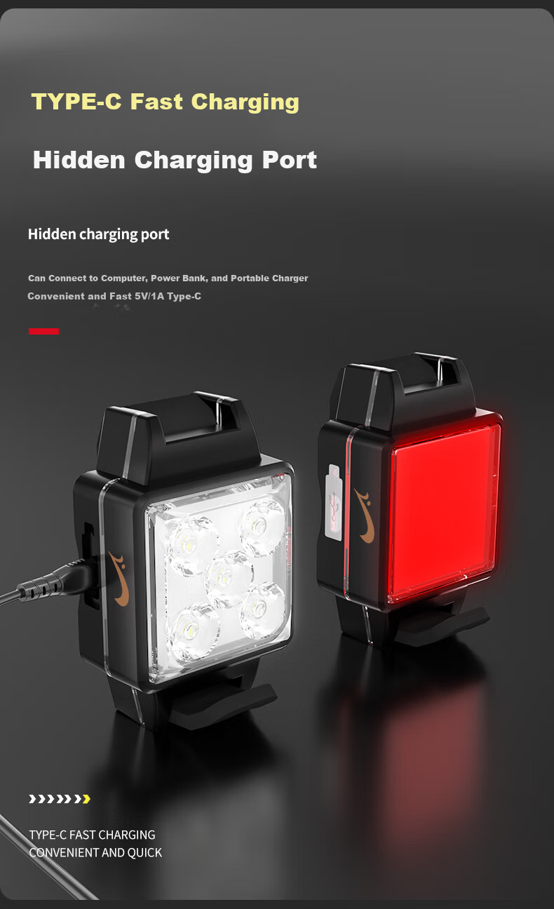 Gueriniao Bicycle Light Front and Rear Set High Brightness Mountain Road Night Riding Waterproof Rechargeable 828-1 9