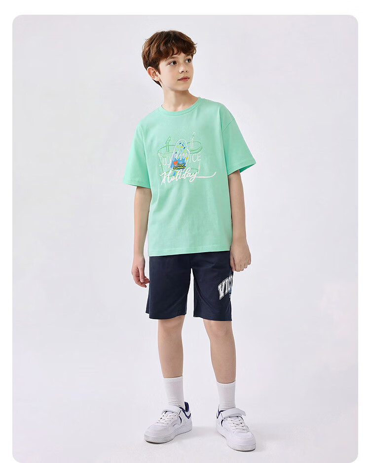BALABALA 【balaOne】 Quick-Dry Short Sleeve T-Shirt Boys Girls Big Kids 2026 Summer Trend 208226117201 8