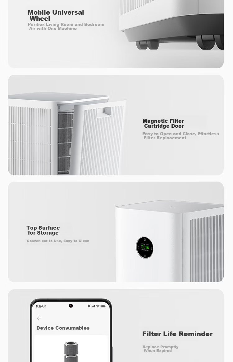 Mijia Xiaomi Air Purifier 5 Pro, Home Use, Removes Formaldehyde, Bacteria, And Allergens 25