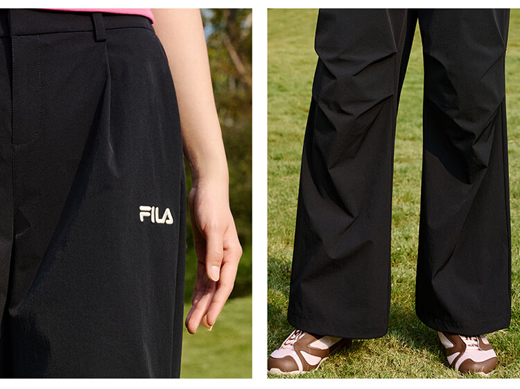 FILA Official Women's Woven Long Pants 2026 Summer New Moisture-Wicking Quick-Dry Sun-Protective Cargo Pants 6