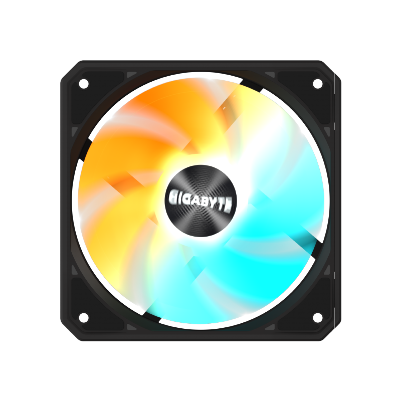 GIGABYTE Eagle EZ1201 Building Block Fan, Quick-Install Clip Building Block, Interlocking Mechanism Design, ARGB Lighting Effects, Low Noise Desig