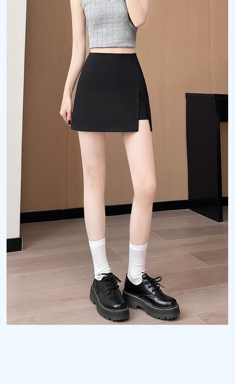Langsha A-Line High-Waist Slim Fit Hip Skirt Women's Spring Summer 2026 Sexy Split Suit Short Skirt 19