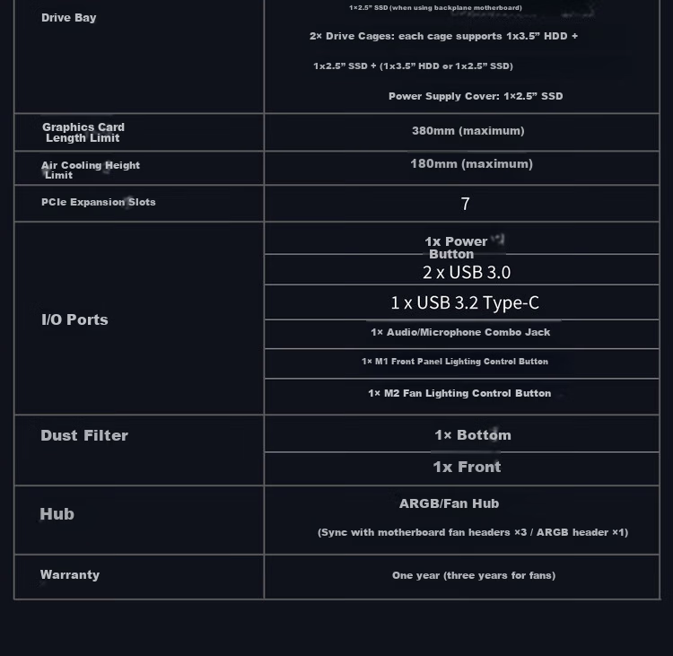 LIANLI L217 INF Infinity Mirror Edition Mid-Tower Gaming PC Case Black Dual PSU Support EATX Motherboard Backplate Support 3