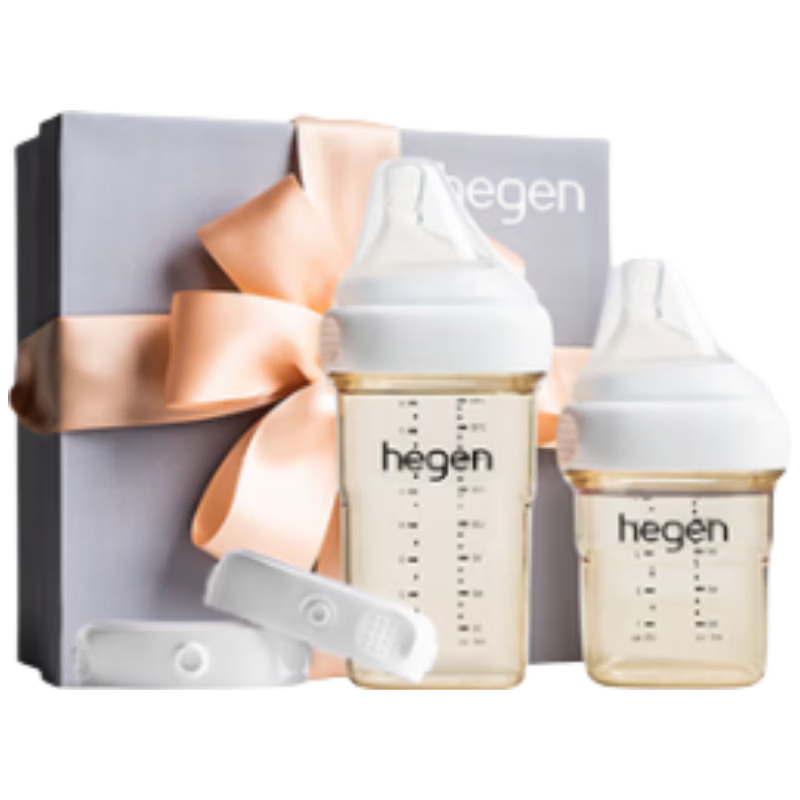 HEGEN Newborn Anti-Colic Baby Bottle 0-6 Months+ Breast Milk Simulation Anti-Choking Infant PPSU Bottle