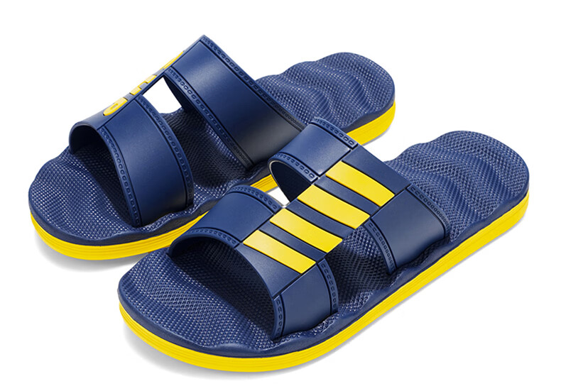 Cartelo Crocodile Men's Outdoor Home Bathroom Slippers Thick Soft Sole Flip Flops 1751 Blue Yellow Size 43 34