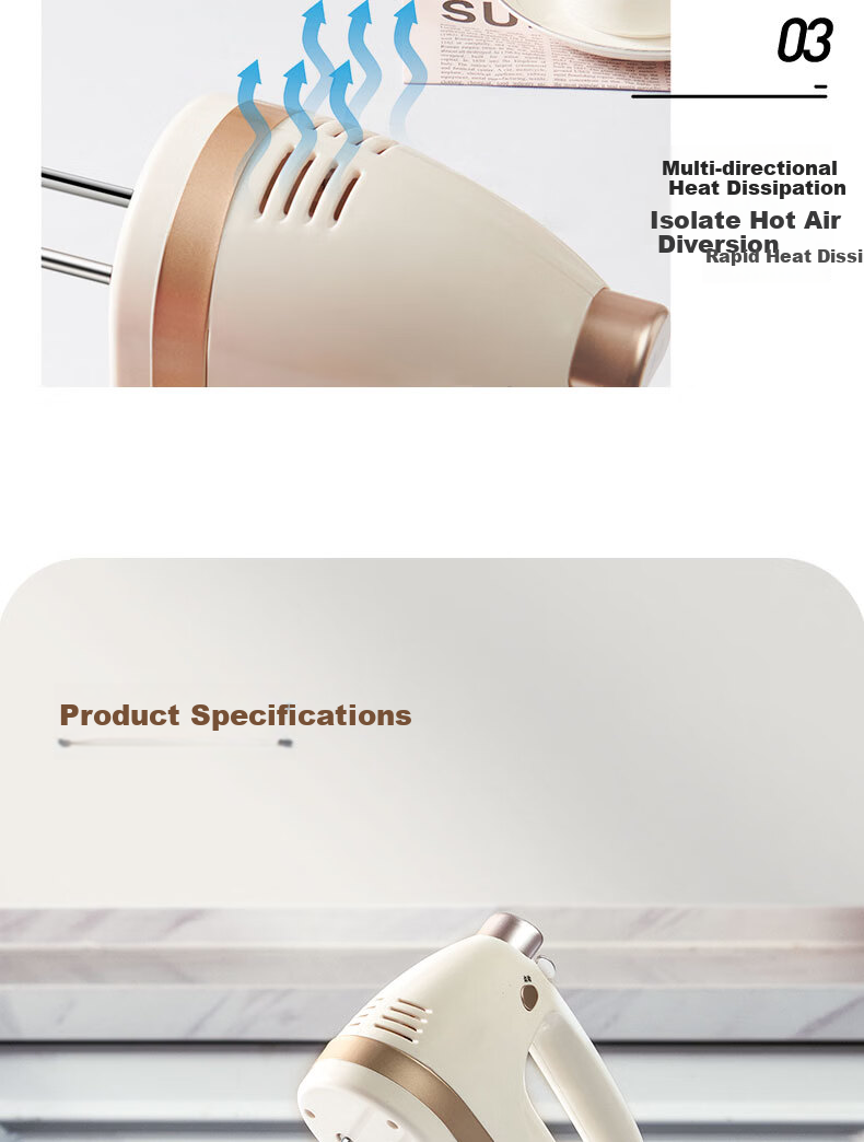 KPS KS938DC Electric Handheld Mixer Whisk Cream Beater for Home Baking 24
